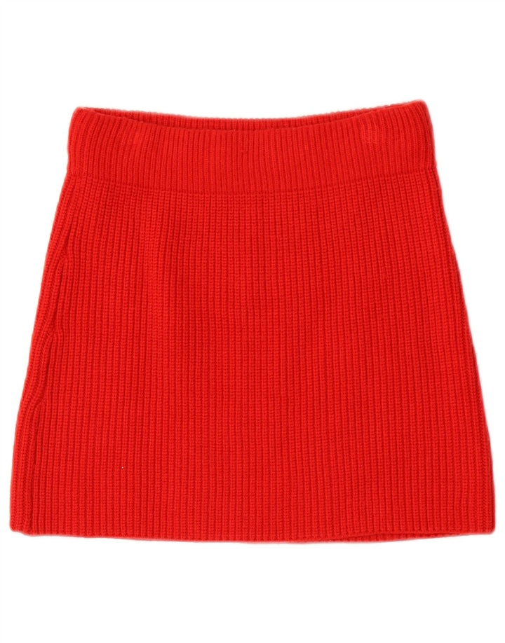 Fusta mini tricotată pentru femei Zara Mic W26 Viscoză roșie