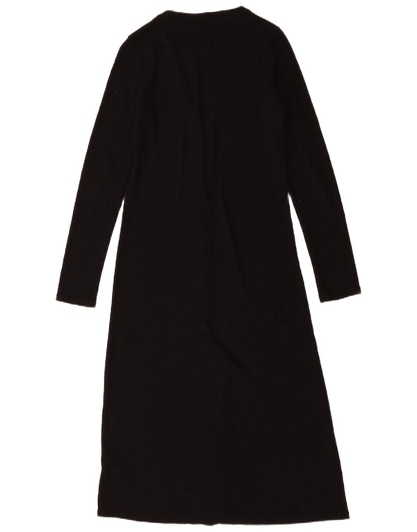 Pulover cardigan pentru femei Zara UK 10 Poliester negru mic