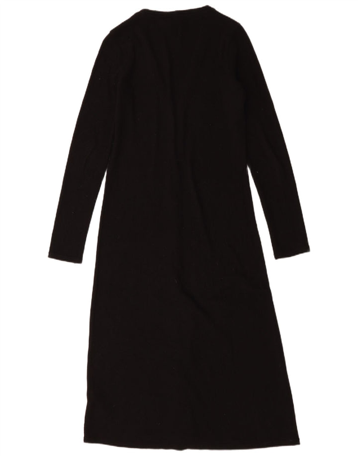 Pulover cardigan pentru femei Zara UK 10 Poliester negru mic
