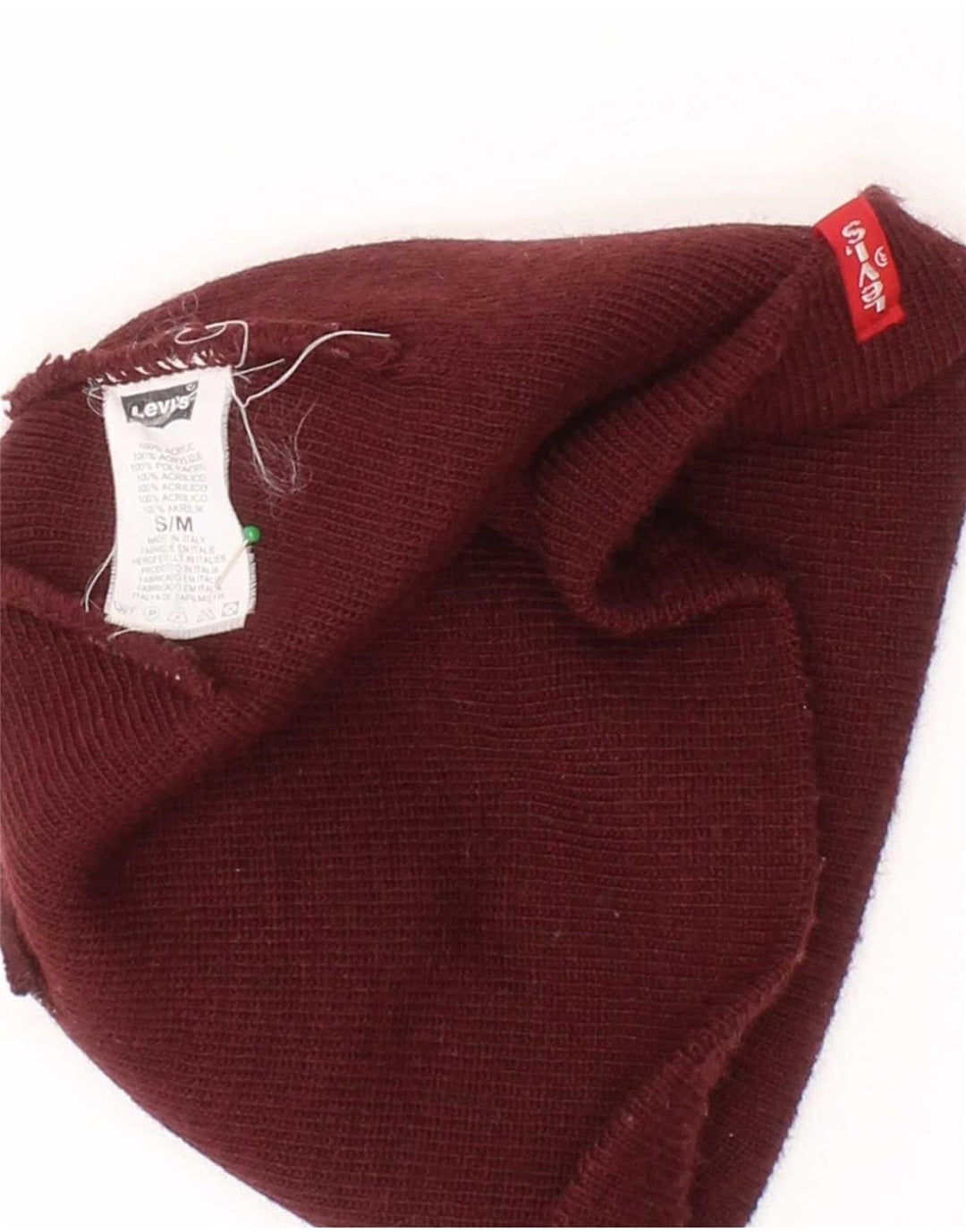 Căciulă Beanie Levi's pentru femei Mic/Medium Bordeaux Acrilic