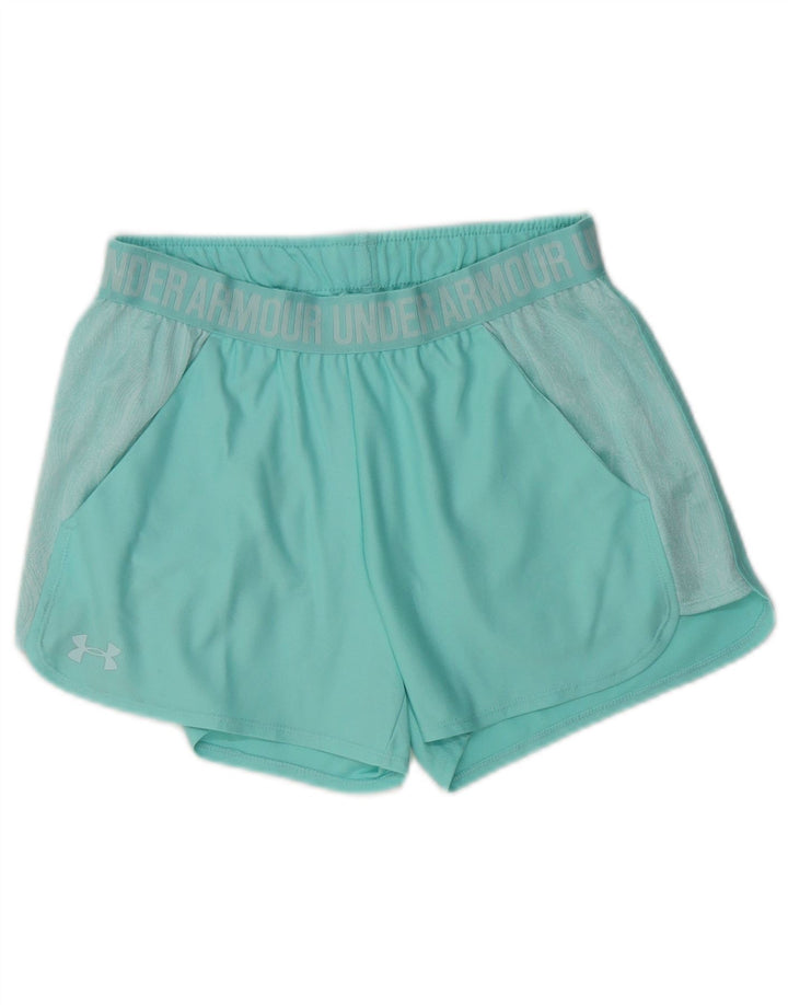 Pantaloni scurti sport grafic pentru femei UNDER ARMOUR, UK 8, turcoaz