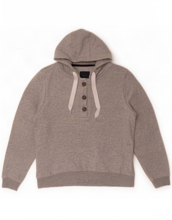 Crew Clothing Pulover supradimensionat pentru femei UK 10 Bumbac gri mic
