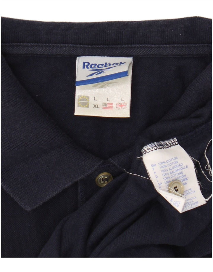 Tricou polo pentru bărbați Reebok, mare, albastru, bumbac