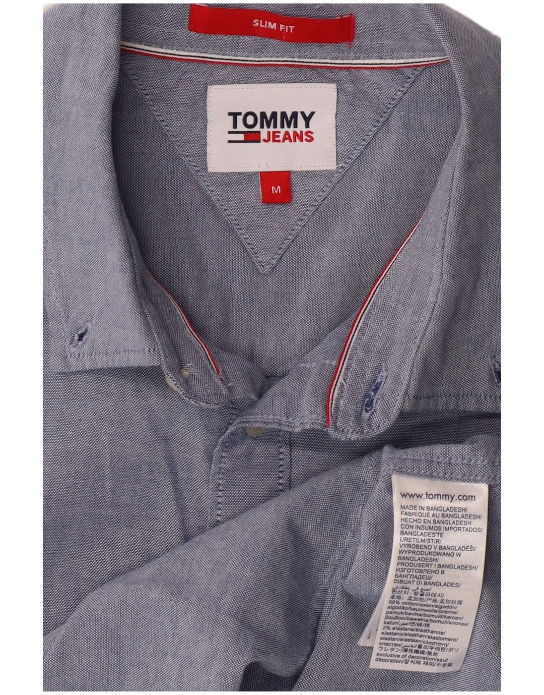 Cămașă pentru bărbați TOMMY HILFIGER Slim Fit Bumbac albastru mediu