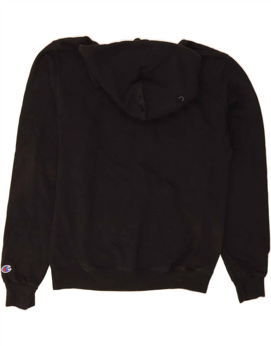 CHAMPION Mens Graphic Hoodie Jumper Small Black Vintage Champion and Second-Hand Champion from Messina Hembry 