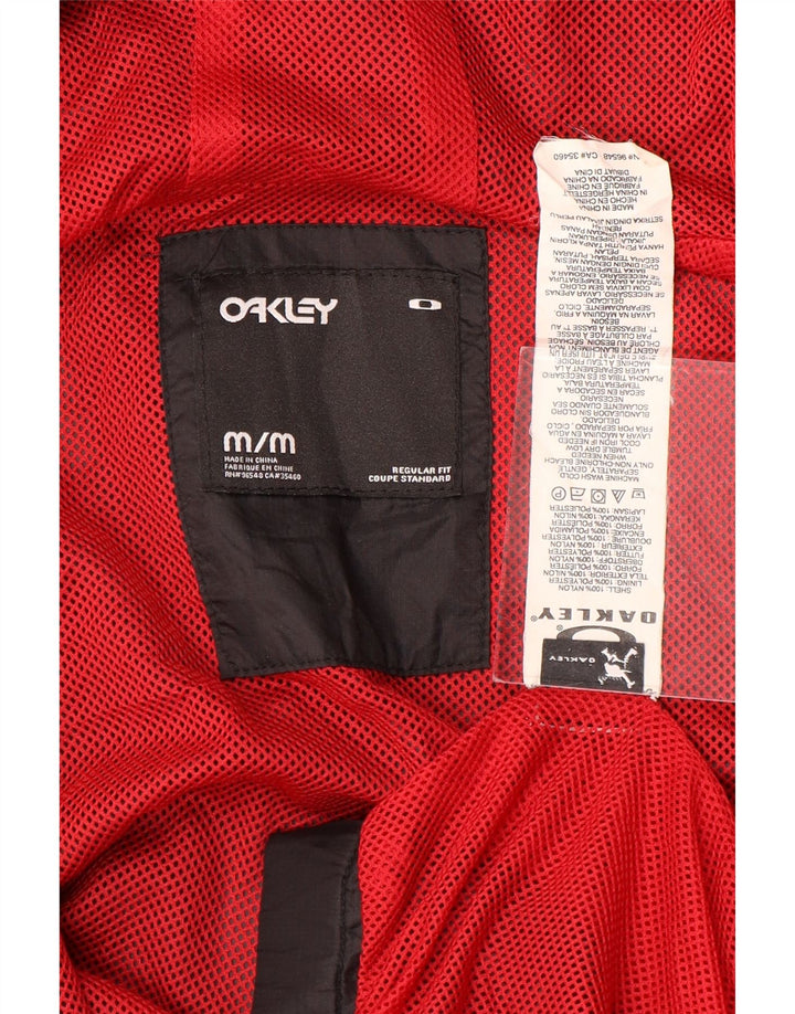 Jachetă de ploaie Oakley pentru bărbați, cu glugă, cu formă regulată, UK 38, nailon mediu negru