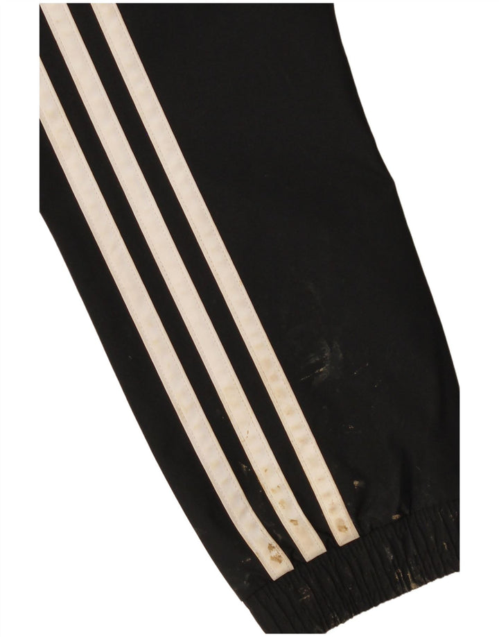 Adidas Boys Hooded Graphic Trening Top Jachetă 11-12 ani Poliester negru