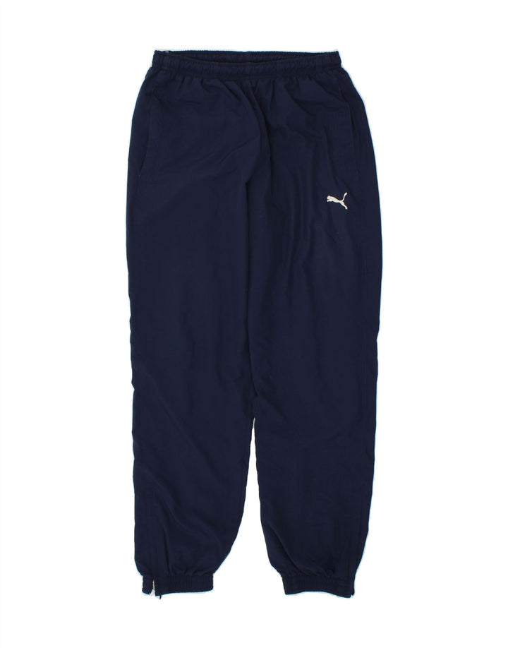 PUMA Mens Graphic Tracksuit Trousers Joggers Medium Navy Blue Polyester Vintage Puma and Second-Hand Puma from Messina Hembry 