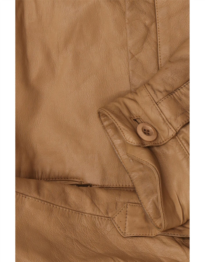 Geaca de piele vintage pentru barbati IT 52 XL Bej