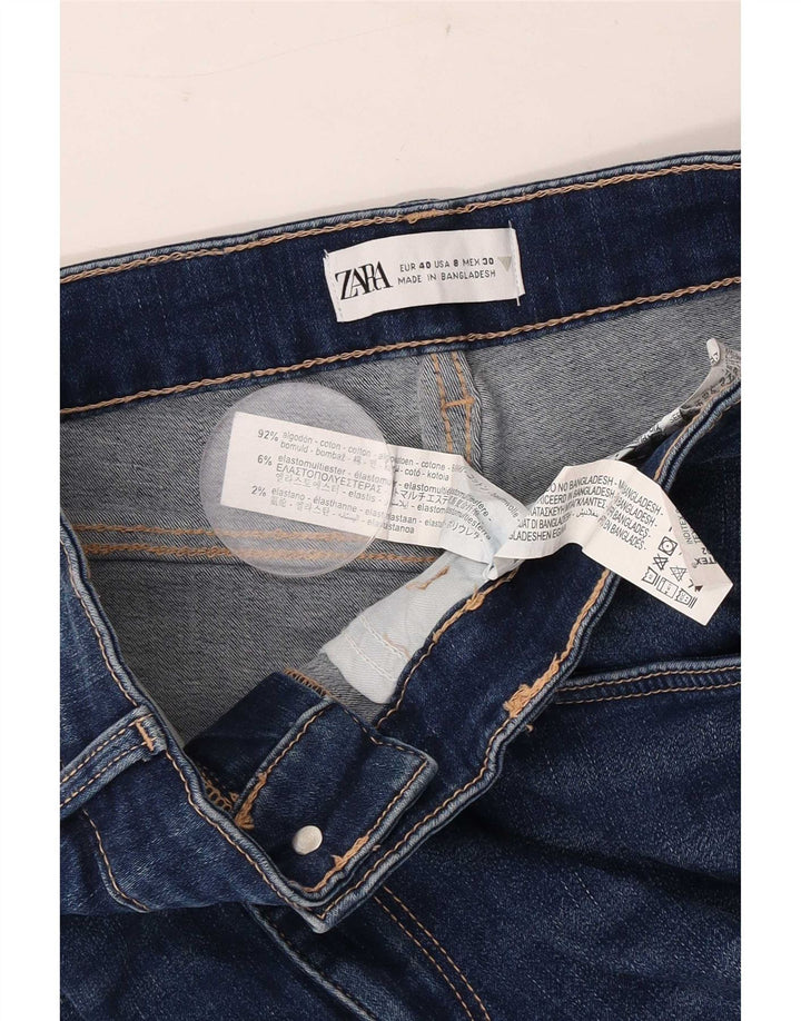 Blugi Slim Femei Zara EU 40 Medium L30 L28 Bumbac Albastru