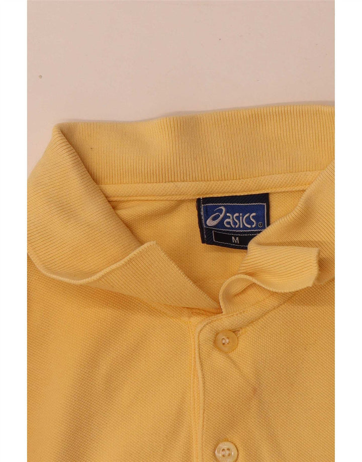 Tricou polo Asics pentru bărbați, bumbac galben mediu