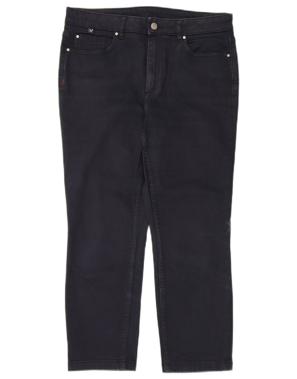 Crew Clothing Blugi tăiați pentru femei UK 12 Medium L30 L24 Bumbac bleumarin
