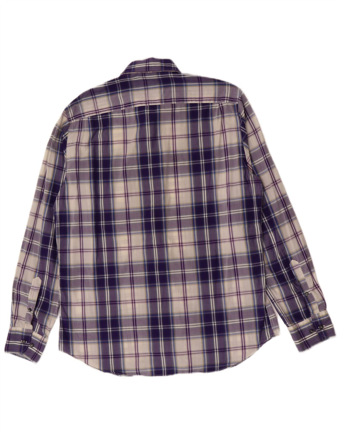 Cămașă Massimo Dutti pentru bărbați, cu carouri mari, mov
