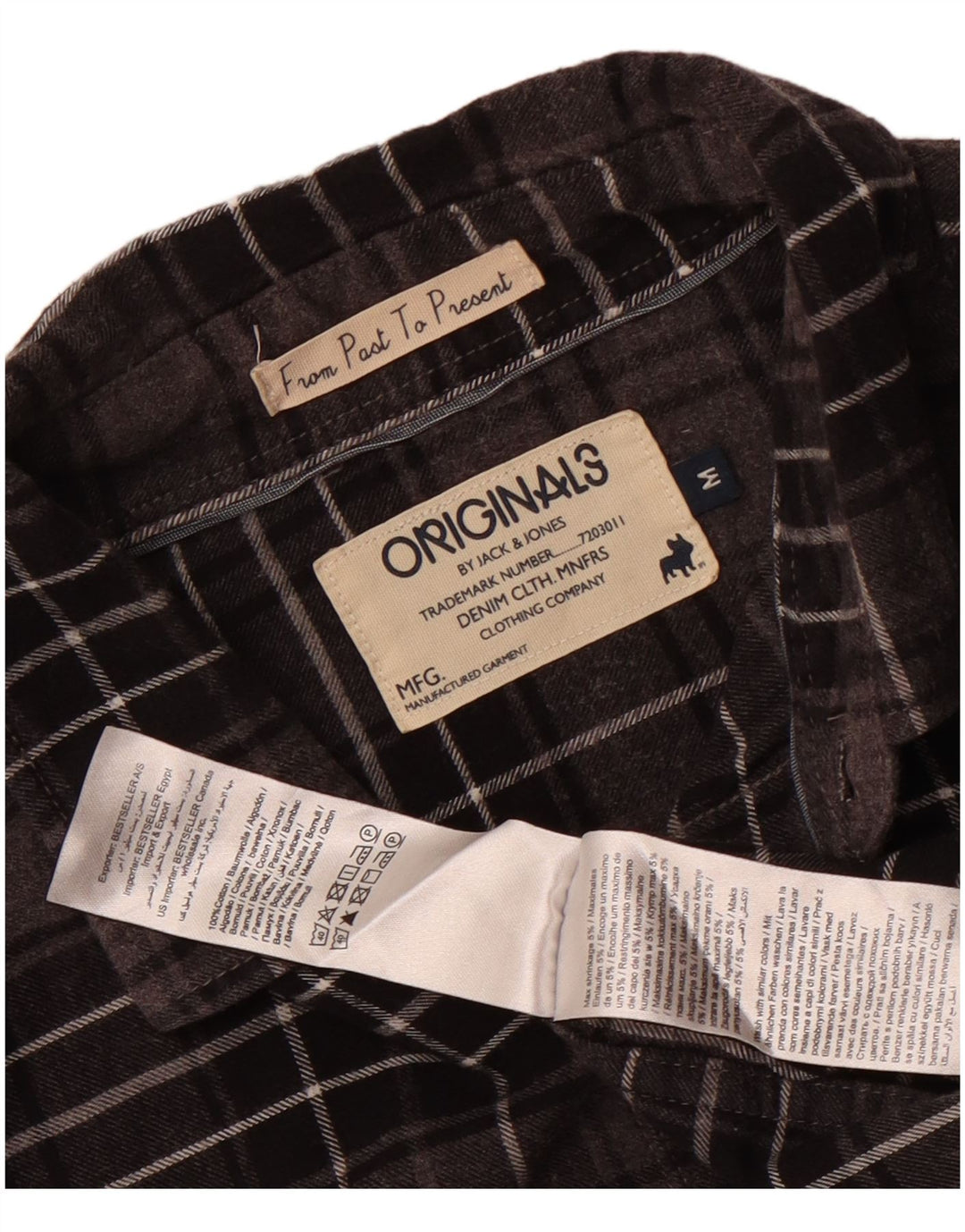Cămașă Jack & Jones pentru bărbați, bumbac carouri, gri mediu