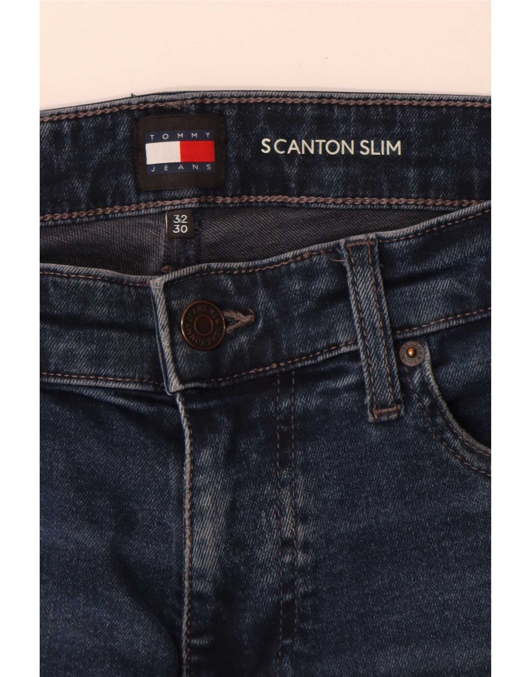 Blugi Tommy Hilfiger Stanton Slim pentru bărbați W32 L30, bumbac albastru