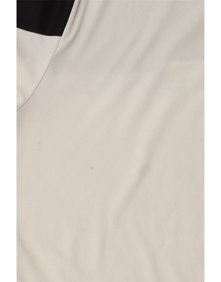 Tricou Adidas Climalite pentru bărbați Top Mediu Alb Poliester Colorblock