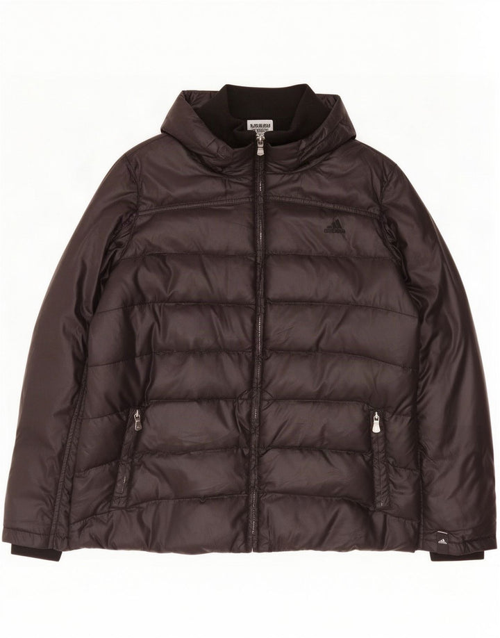 Jachetă căptușită pentru femei Adidas UK 18 XL Poliester negru