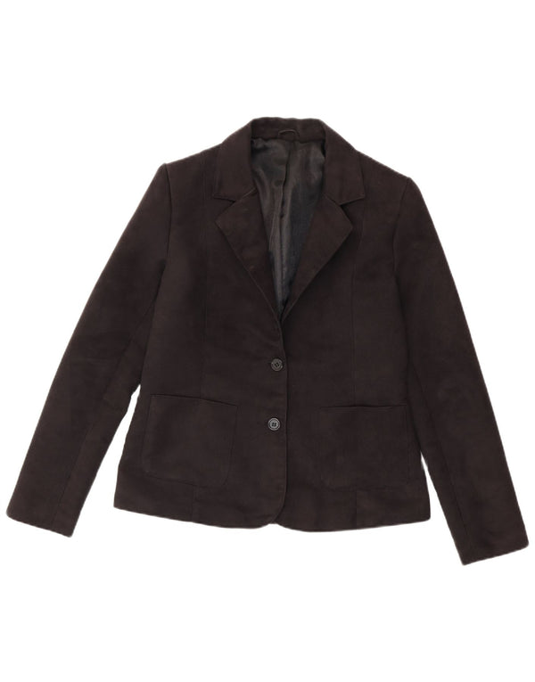 Sacou Topshop pentru femei, cu 2 nasturi, poliester negru mediu UK 12
