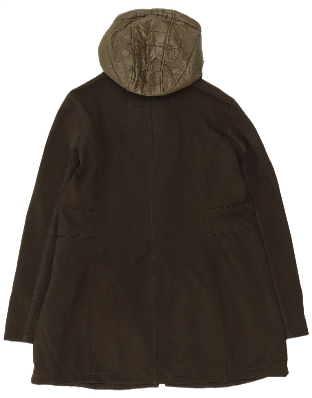 French Connection pardesiu militar cu glugă pentru femei UK 18 XL kaki poliester