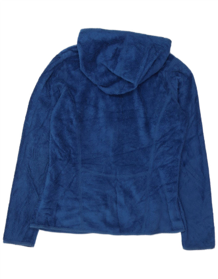 Jachetă fleece cu glugă pentru femei Eddie Bauer UK 14 Poliester albastru mediu