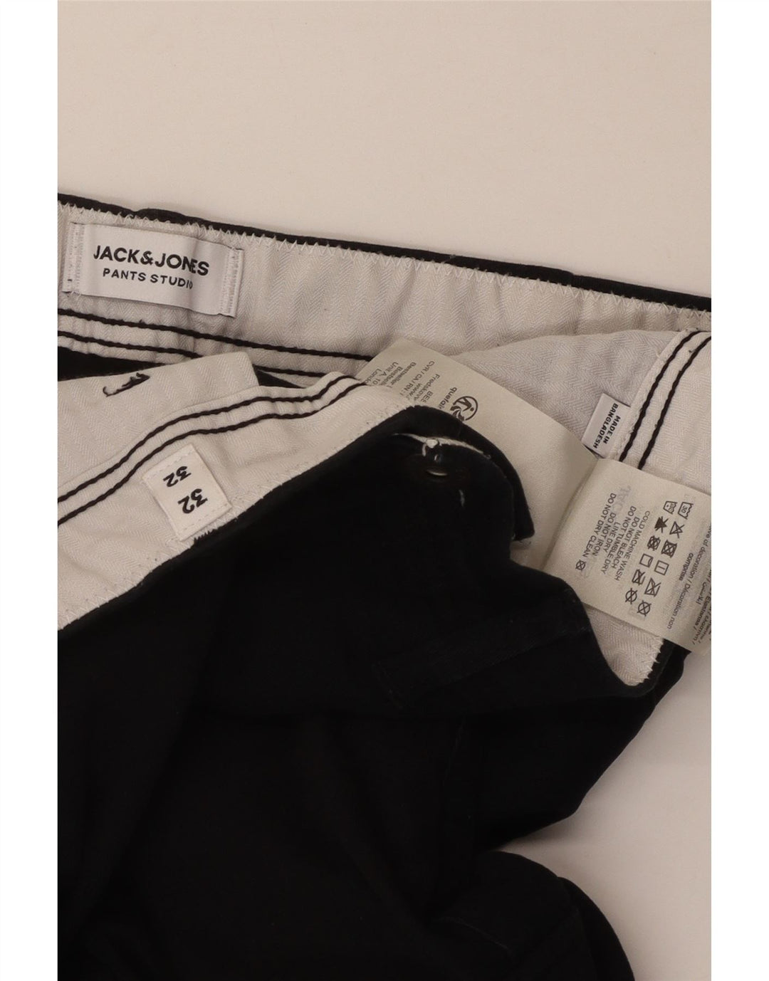 JACK & JONES Joggeri pentru bărbați Pantaloni cargo W32 L28 Bumbac negru