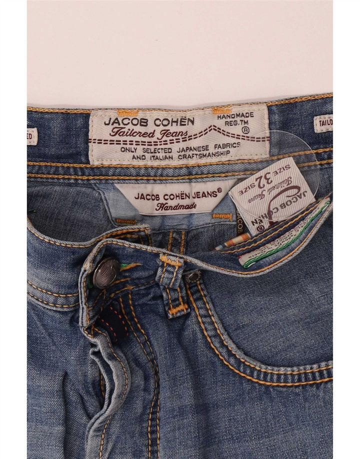 Pantaloni scurți din denim obișnuiți pentru bărbați Jack & Jones W32, bumbac albastru mediu