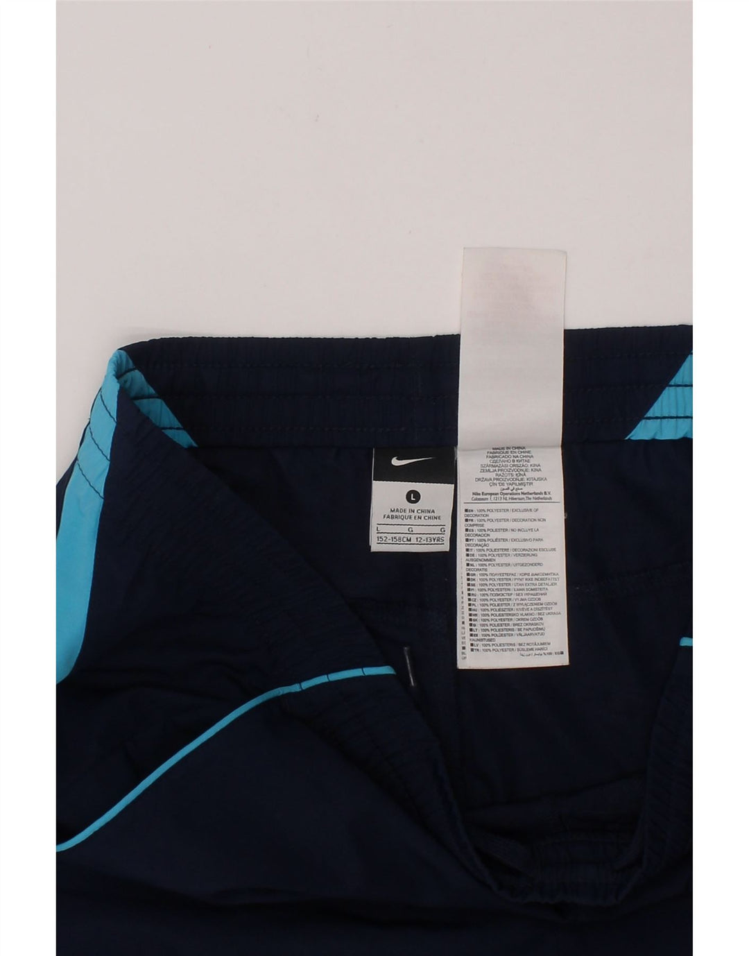NIKE Boys Sport Shorts 12-13 Years Large  Navy Blue Polyester Vintage Nike and Second-Hand Nike from Messina Hembry 