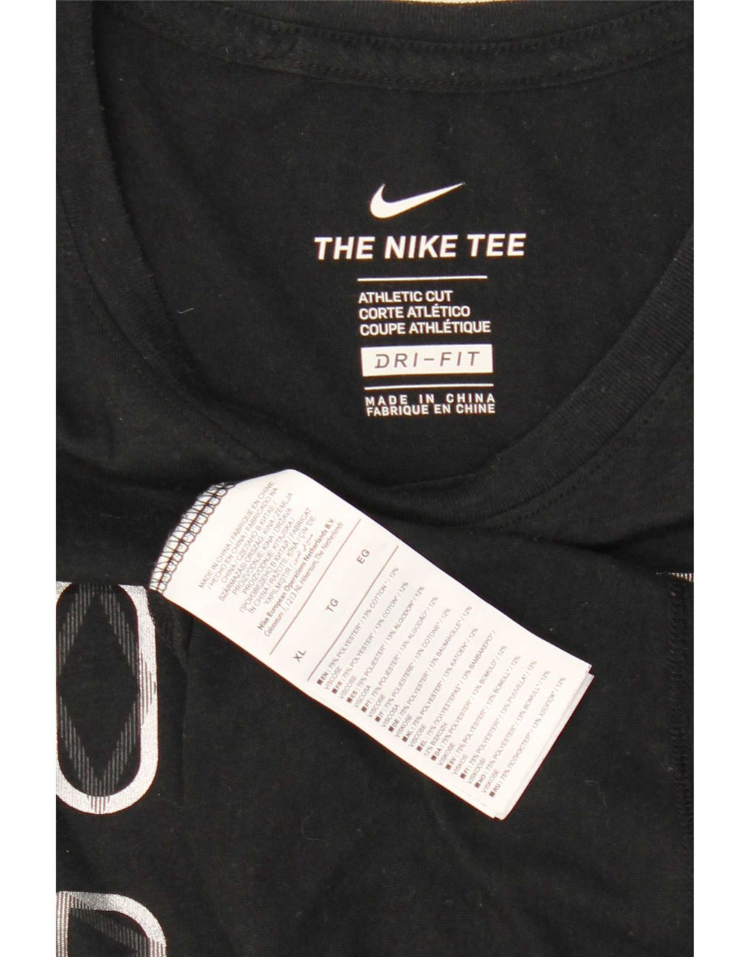 Tricou grafic Nike Dri Fit pentru bărbați Top XL Poliester negru
