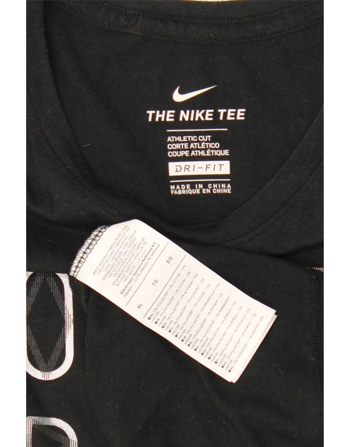 Tricou grafic Nike Dri Fit pentru bărbați Top XL Poliester negru