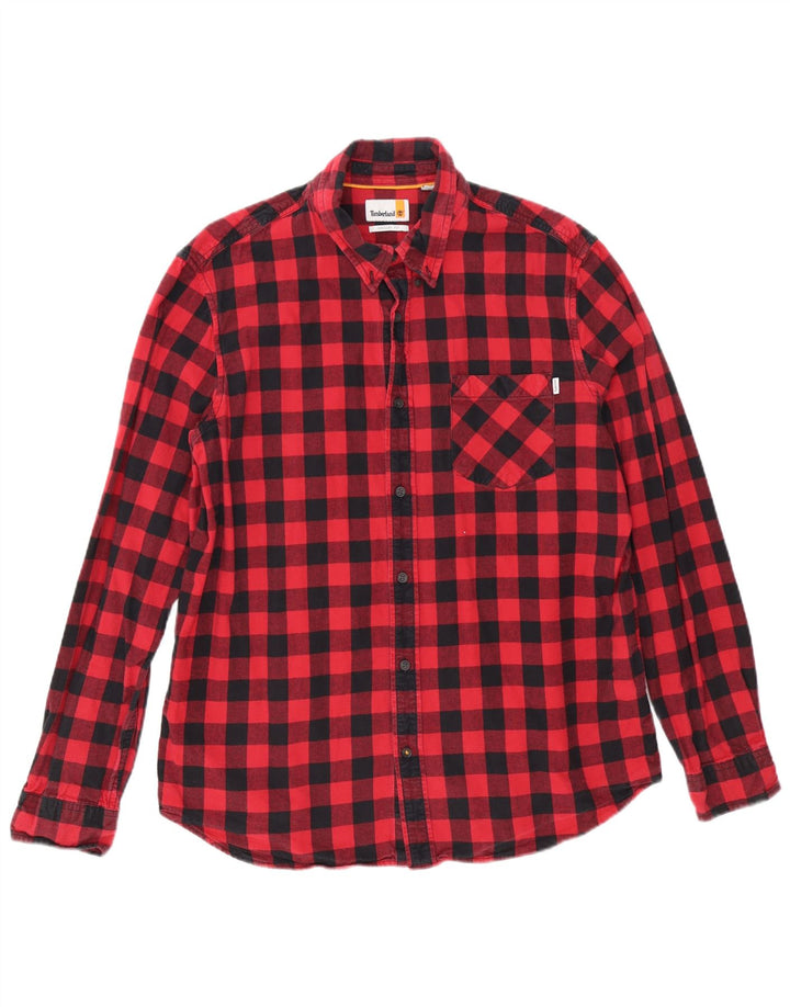 Cămașă de flanel pentru bărbați Timberland, XL, roșu, din bumbac