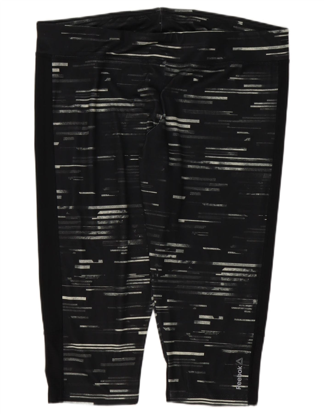 Leggings Capri pentru femei Reebok UK 24/26 2XL poliester cu dungi negre