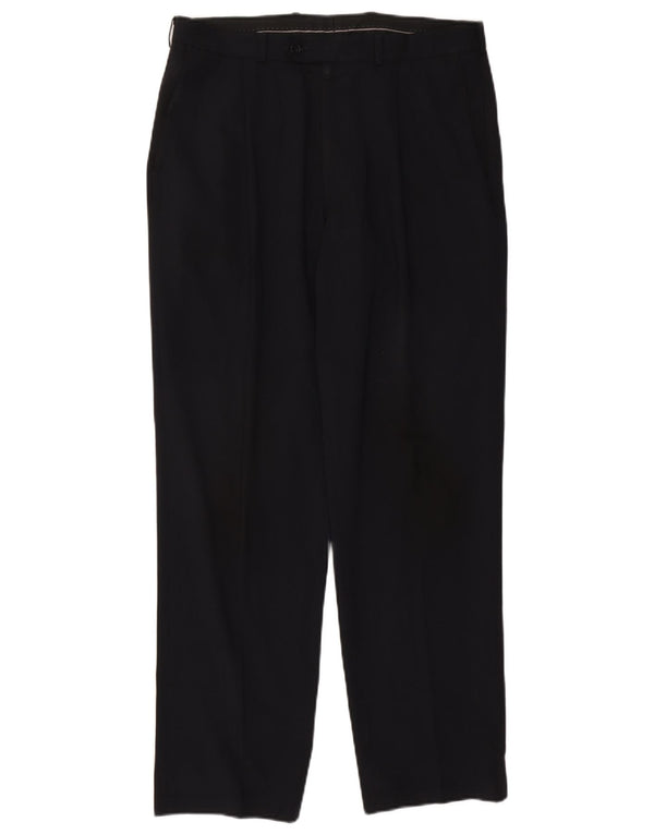 Pantaloni de costum pentru bărbați Marks & Spencer L34 L31 bleumarin poliester