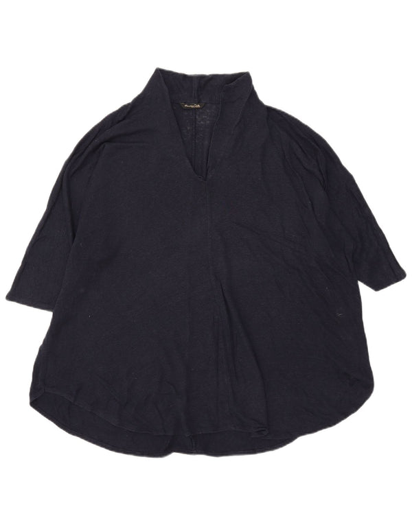 Bluză Massimo Dutti pentru femei, UK 18 XL, in albastru bleumarin