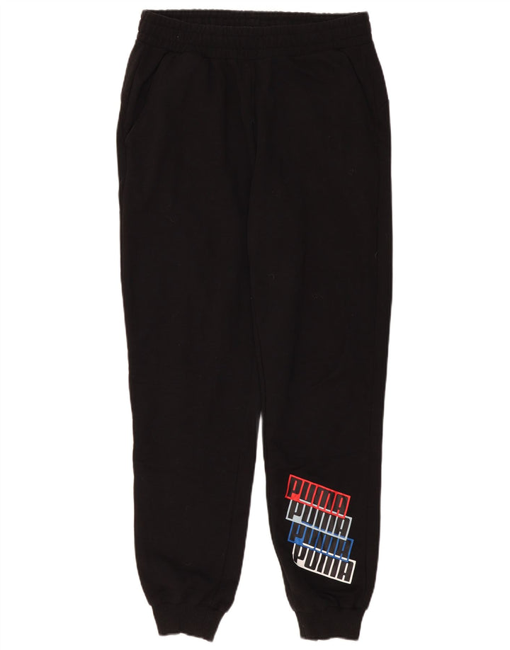 Pantaloni de trening grafic PUMA pentru bărbați Pantaloni de jogging mediu negru