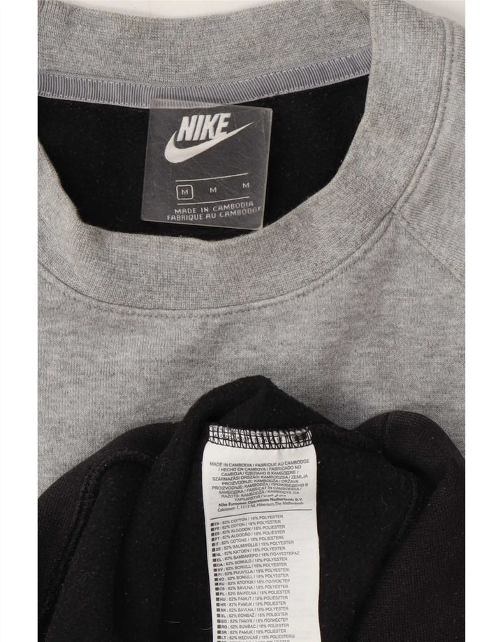 Hanorac grafic pentru bărbați Nike Pulover mediu negru, bumbac color bloc
