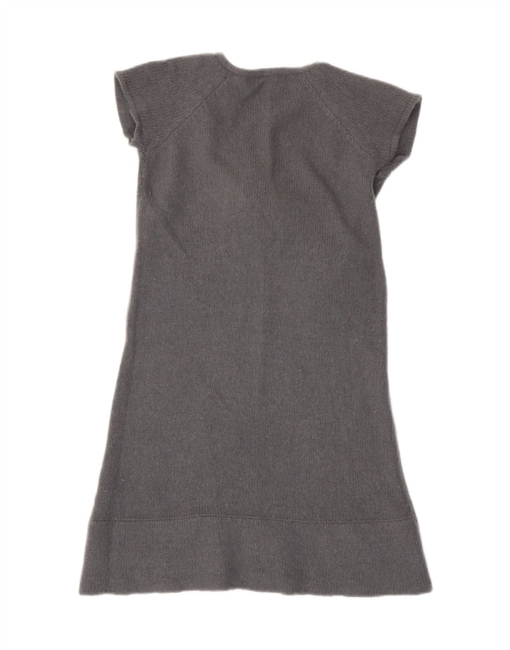 Rochie cu pulover pentru femeie Zara, cu cravată în față UK 8, lână gri mică