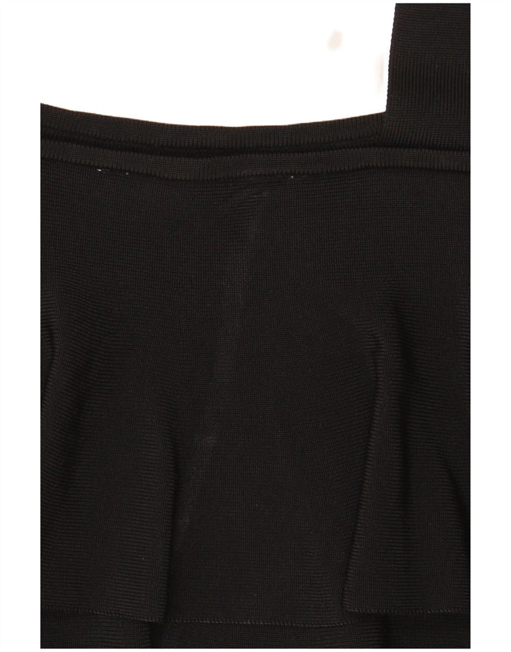 Crop top fără mâneci pentru femei Zara UK 14 mare negru