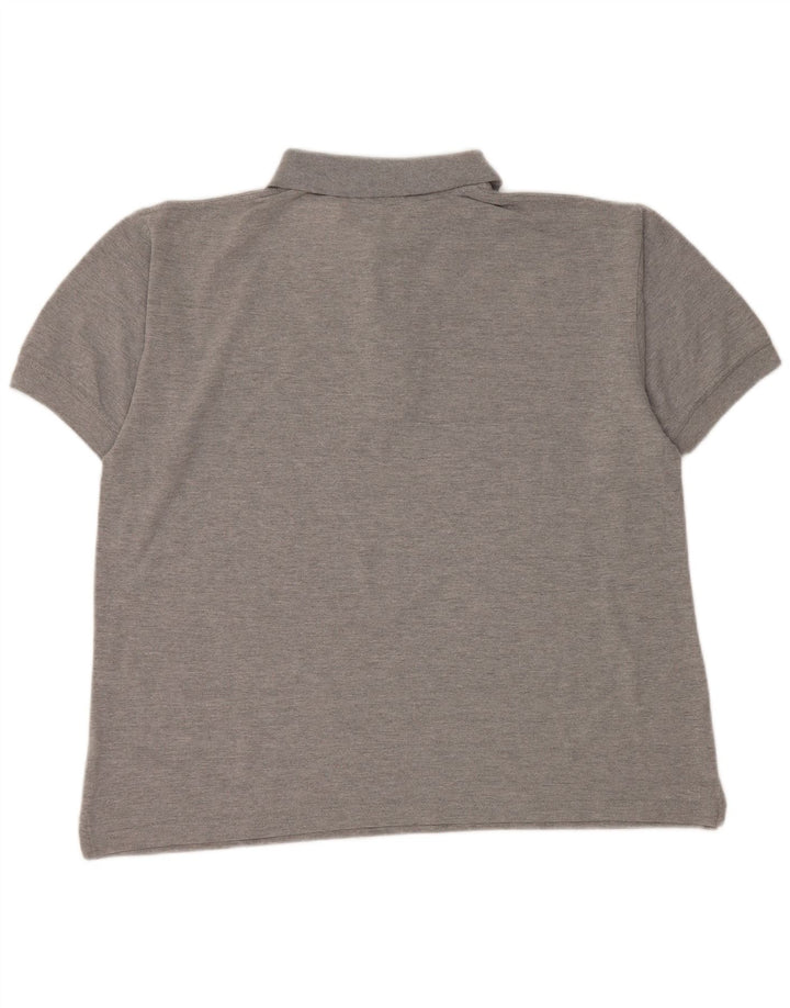 Tricou polo Reebok pentru bărbați, mare, gri, bumbac cu pete