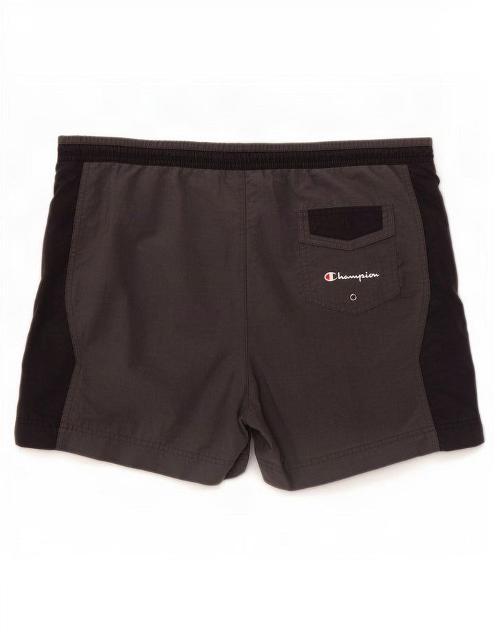 Pantaloni scurți de înot Champion pentru bărbați, gri mediu, color block