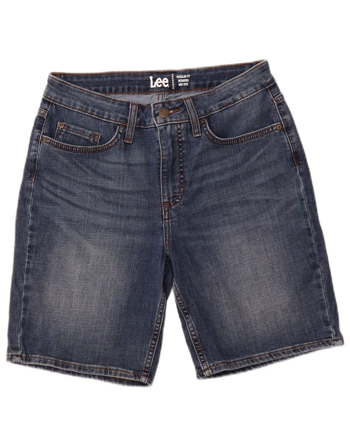 Bermude LEE pentru femei cu talie medie obișnuită, pantaloni scurți din denim US 10 Large W28 Blue