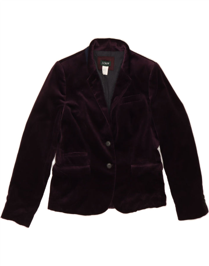 J. CREW Womens 2 Button Blazer Jacket US 8 Medium Purple Cotton Vintage J. Crew and Second-Hand J. Crew from Messina Hembry 