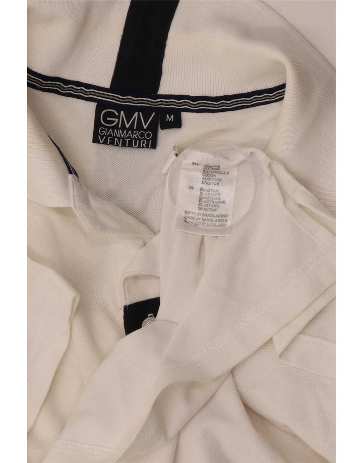 Gianmarco Venturi tricou polo cu grafică pentru bărbați, bumbac alb mediu