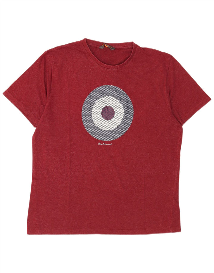 Tricou grafic Ben Sherman pentru bărbați Top mare bumbac roșu