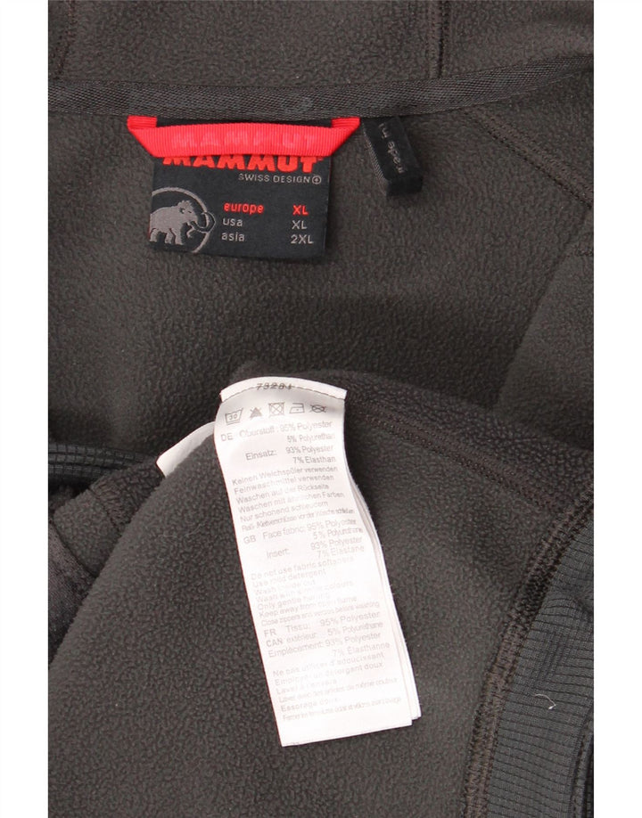 Pulover cu capotă cu fermoar grafic Mammut pentru bărbați XL poliester gri