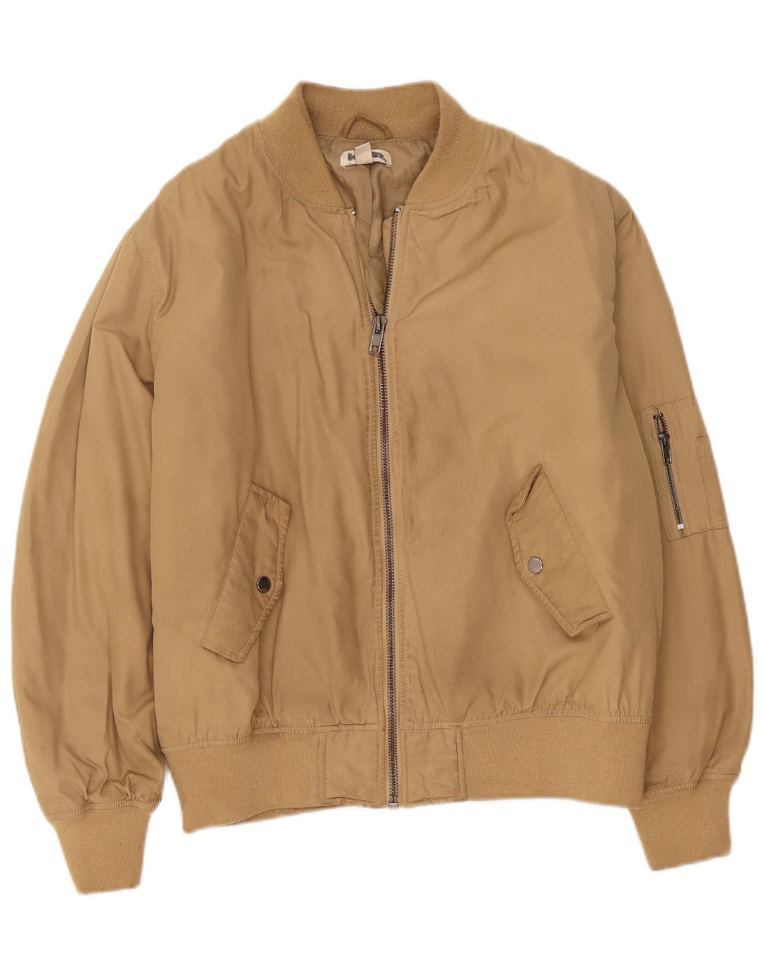 Geacă bomber supradimensionată pentru femei Topshop UK 12 Medium Bej Poliester