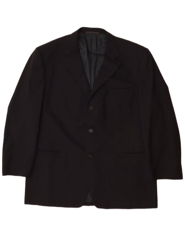 Jachetă blazer clasică cu 3 nasturi pentru bărbați VERSACE UK 42 XL bleumarin
