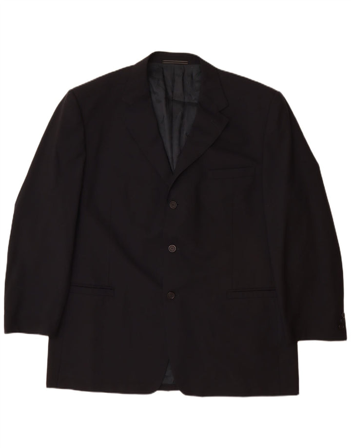 Jachetă blazer clasică cu 3 nasturi pentru bărbați VERSACE UK 42 XL bleumarin