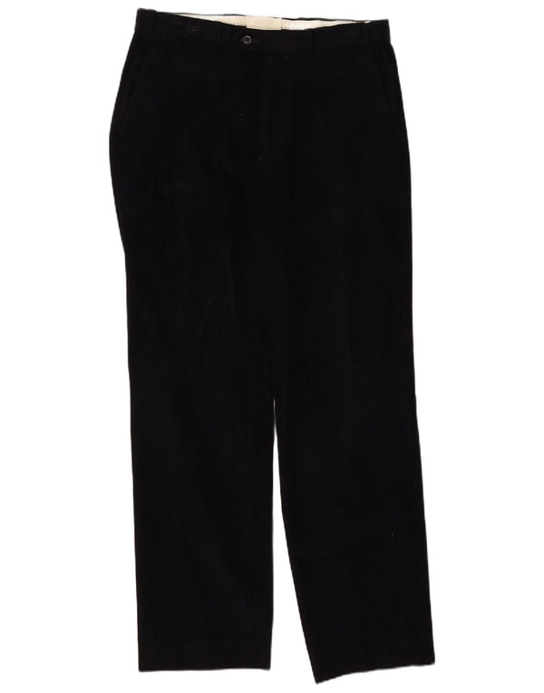 Pantaloni drepti pentru bărbați Marks & Spencer, din velur, W32 L31, bumbac bleumarin