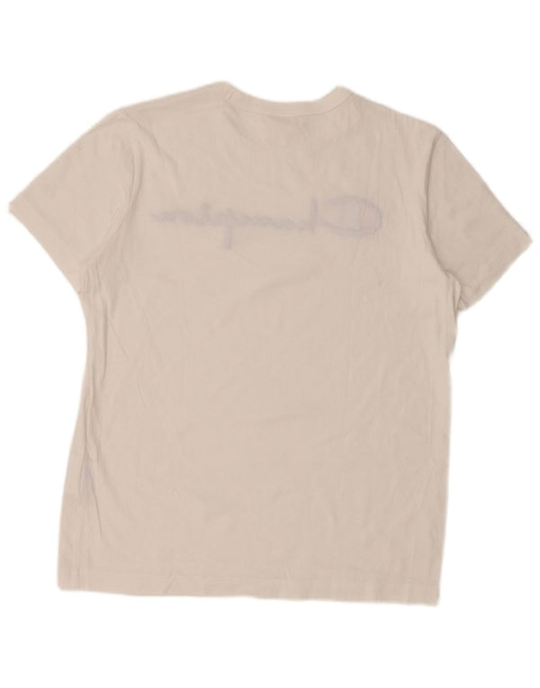Tricou grafic supradimensionat pentru femei Champion UK 6 XS Bumbac alb