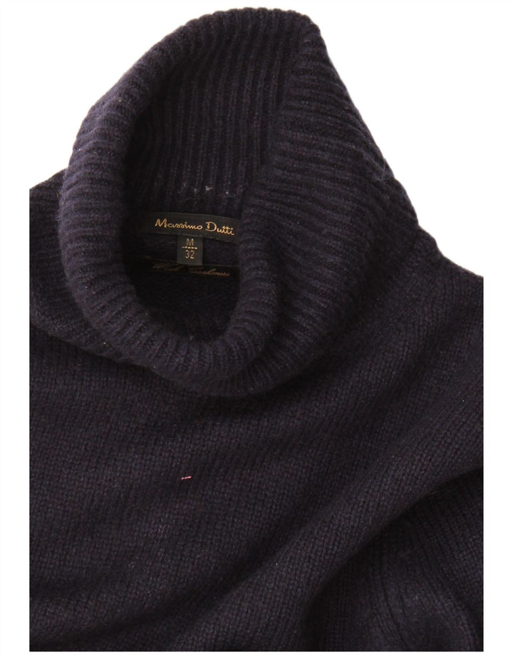 Pulover pentru femei Massimo Dutti cu gât rulat, UK 12 Medium Bleumarin